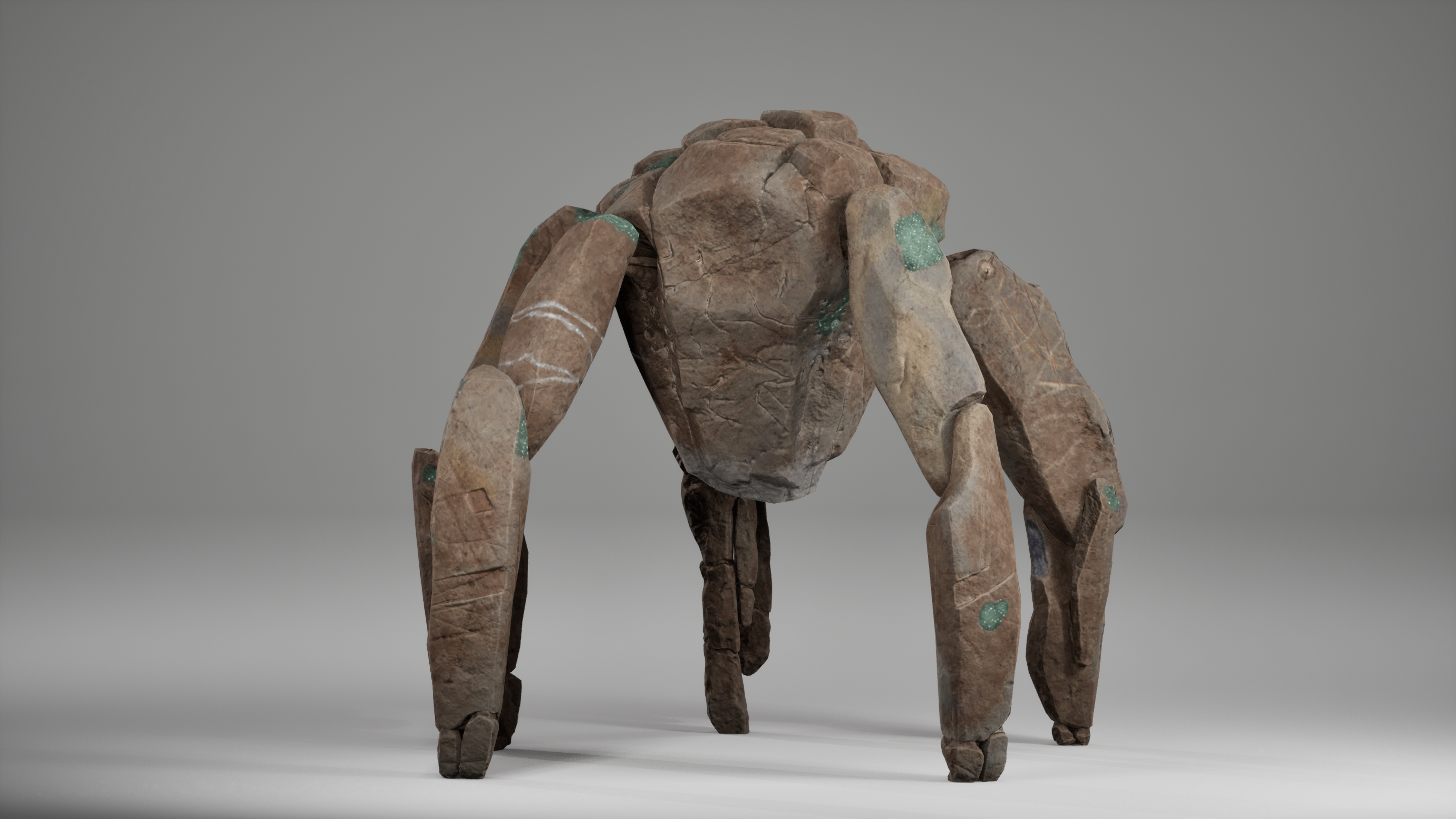 Mimic Rocky texturing turnaround view 1