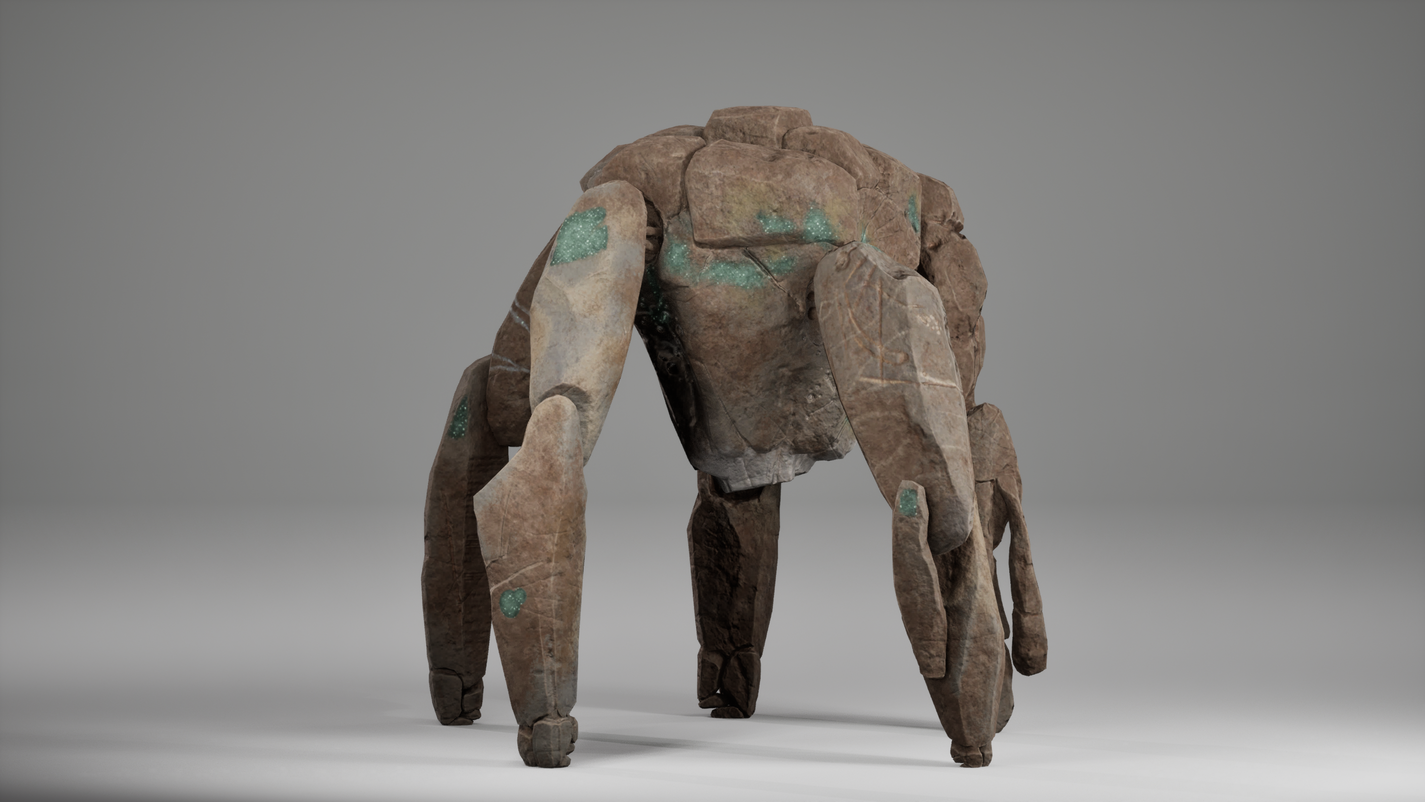 Mimic Rocky texturing turnaround view 2