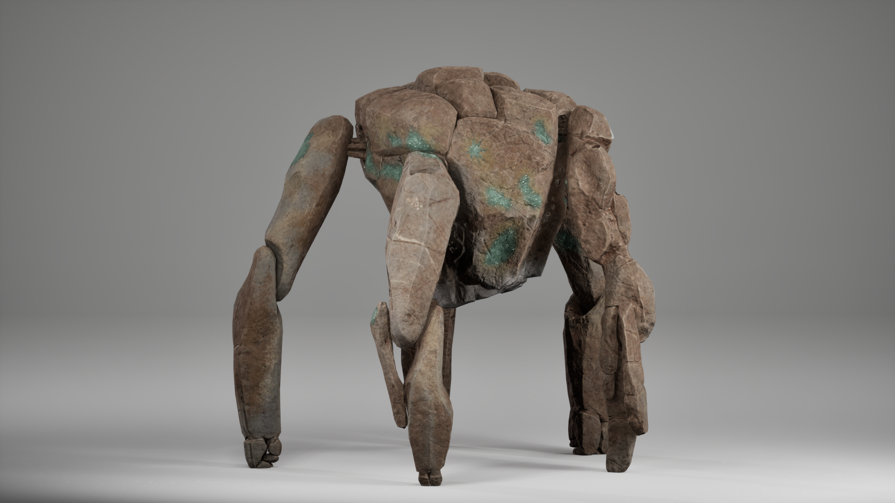 Mimic Rocky texturing turnaround view 3